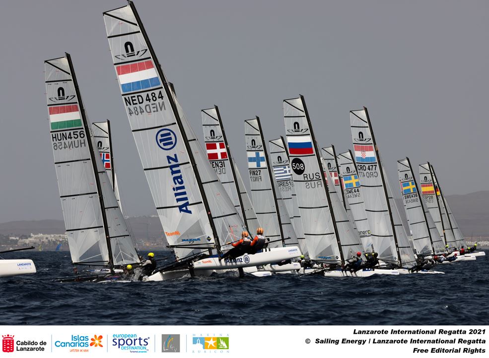 Van der Meer en Bouwer in de NED 484 (foto Sailing Energy)